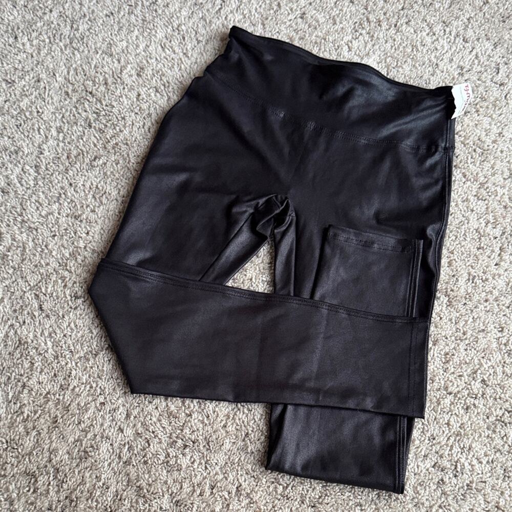 Shinestar 🆕 NWT Black Faux Leather Leggings Size L